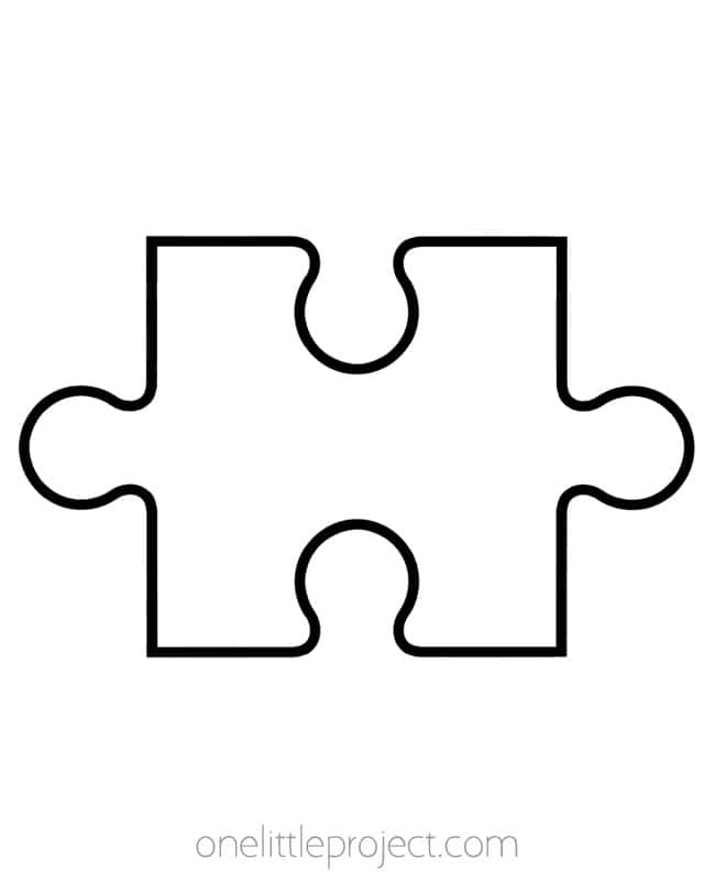 Puzzle Piece Template Puzzle Piece Template - two tabs and two openings
