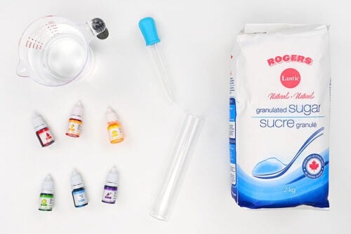Rainbow Density Experiment Supplies