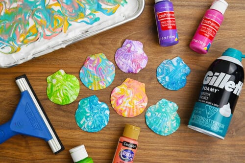 Marbled Seashell Craft