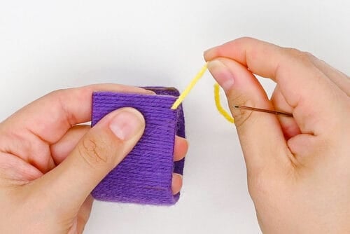 Yarn Wrapped Paper Roll Bracelets
