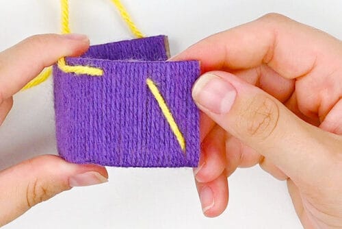 Yarn Wrapped Paper Roll Bracelets
