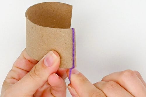 Yarn Wrapped Paper Roll Bracelets