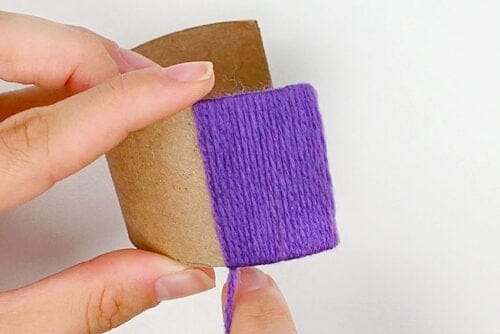 Yarn Wrapped Paper Roll Bracelets