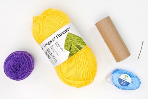 Yarn Wrapped Paper Roll Bracelets Supplies