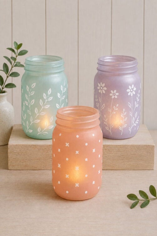 Mason Jar Painting Botanical Painted Mason Jars