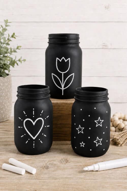Painted Mason Jar Ideas Chalkboard Painted Mason Jars
