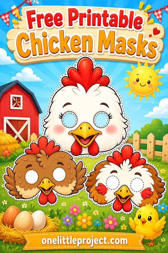 Chicken Face Mask Printable Printable chicken masks