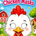 Chicken Face Mask Template