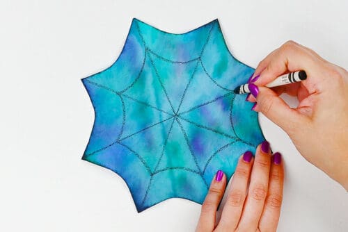 Coffee Filter Spider Suncatchers