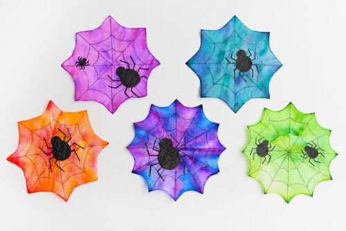 Coffee Filter Spider Suncatchers