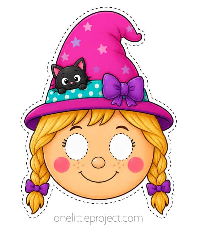 DIY Witch Mask Cute young witch mask