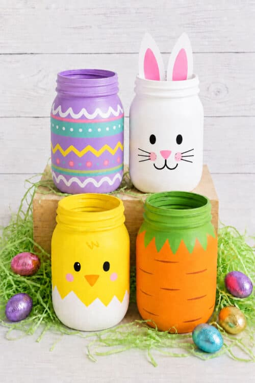Painting Mason Jars Easter Painted Mason Jars