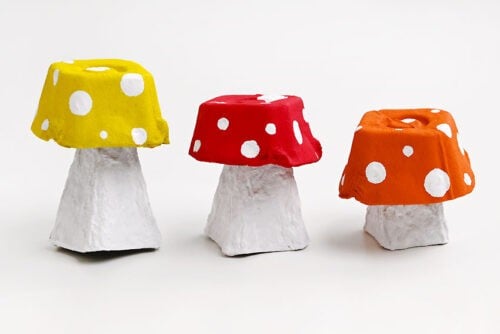 Egg Carton Mushrooms