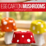 Mushroom egg carton craft