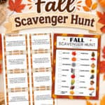 Fall Scavenger Hunt Printable