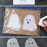 Window clings shaped like ghosts