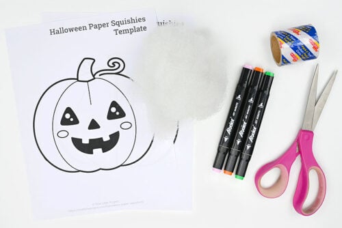 Halloween Paper Squishies Supplies
