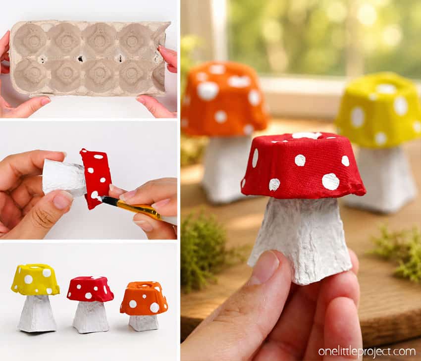 How to Make Egg Carton Mushrooms DIY egg carton mushrooms