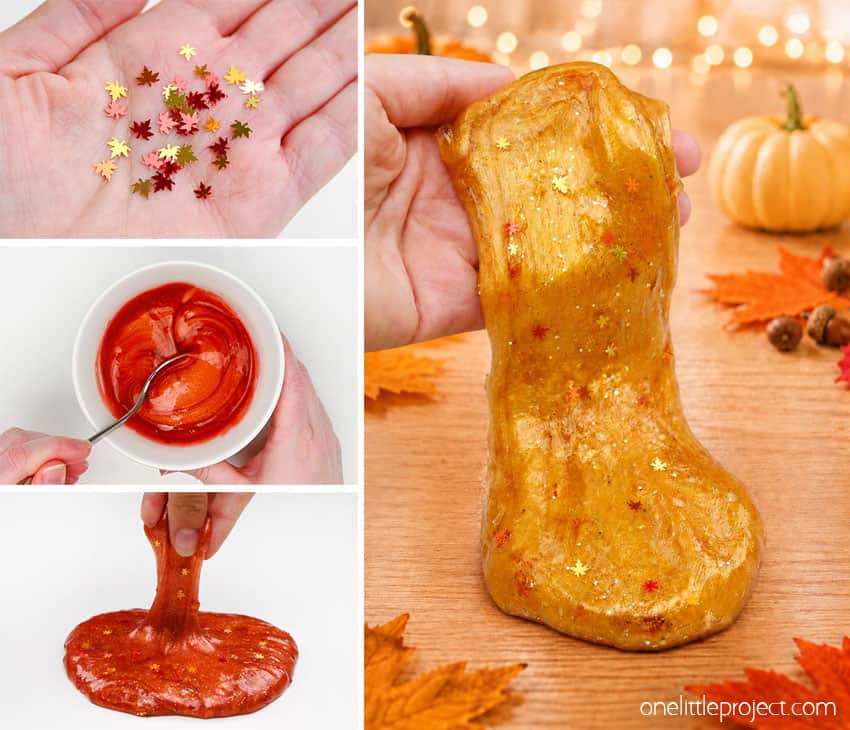 How to Make Fall Slime DIY fall slime recipe
