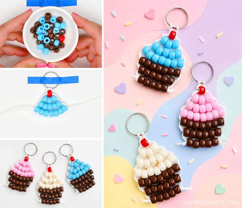 How to Make Pony Bead Cupcakes DIY pony bead cupcakes