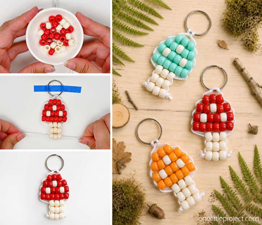 How to Make a Pony Bead Mushroom DIY pony bead mushrooms