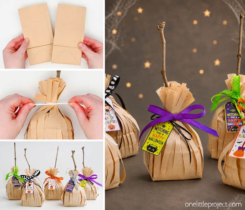 How to Make Witches Broom Treat Bags DIY Witches Broom Treat Bags