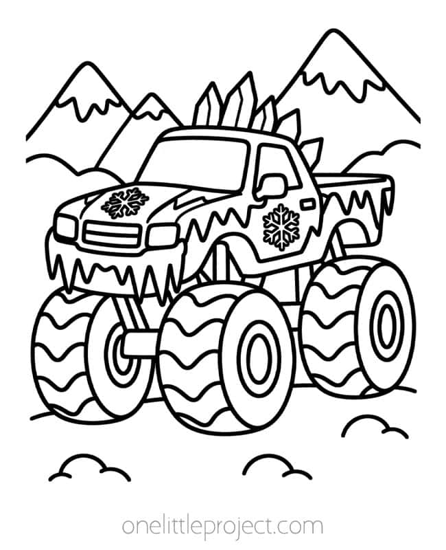 Monster Truck Coloring Pages Monster Truck Coloring Pages - ice truck