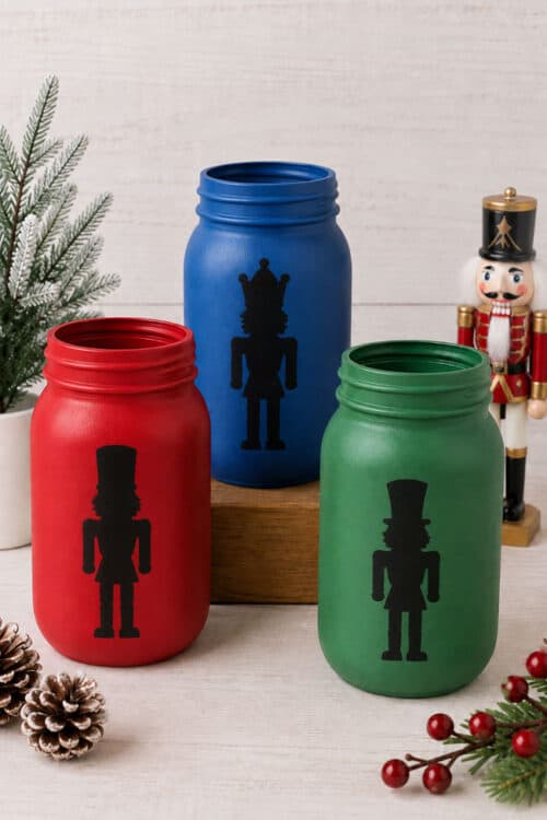 Painting Mason Jars Nutcracker Painted Mason Jars