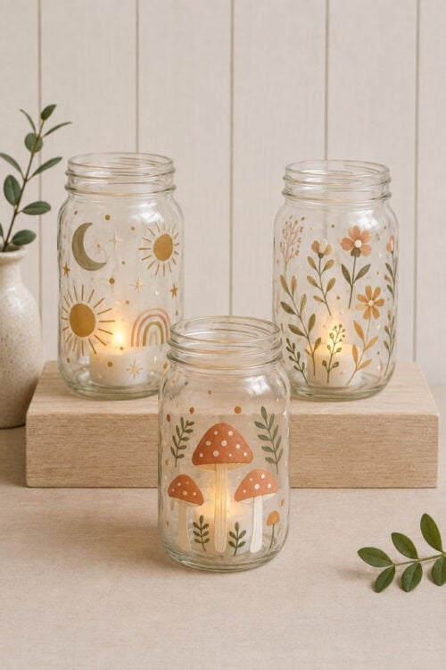 Painted Mason Jar Ideas Painted Mason Jar Lanterns