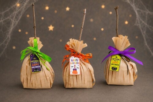 Witches Broom Treat Bags