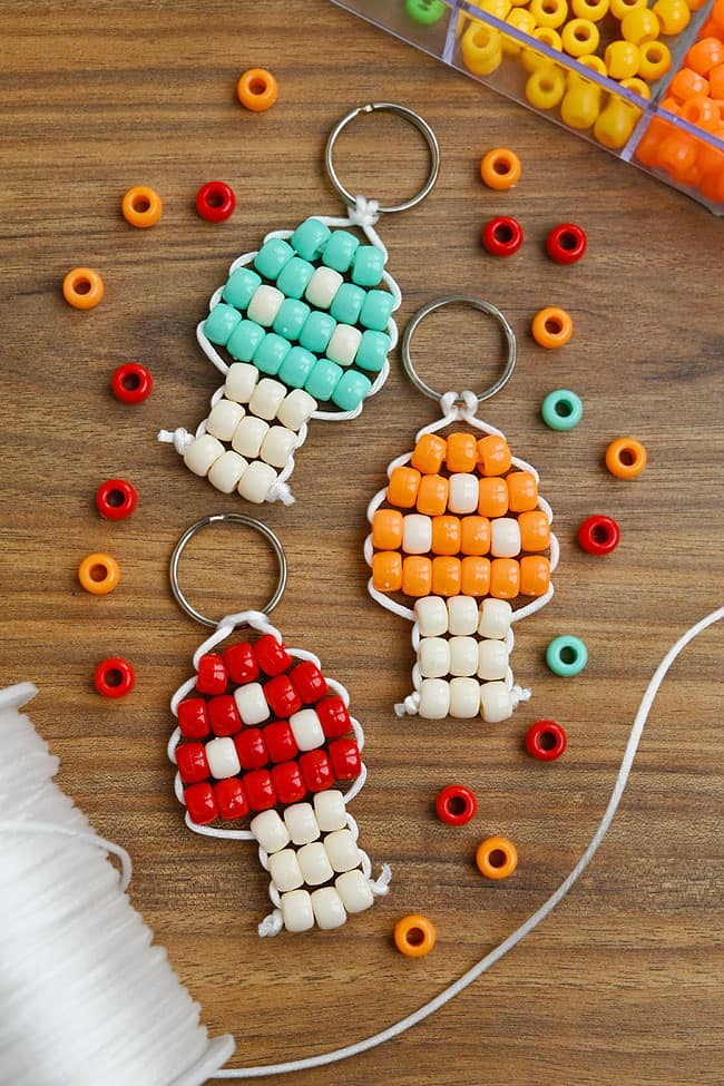 Pony Bead Mushroom Pattern Craft supplies to make pony bead mushrooms