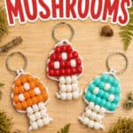 Beaded mushrooms craft