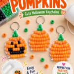 Cute pumpkin designs from pony beads