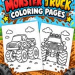 Printable monster truck coloring sheets