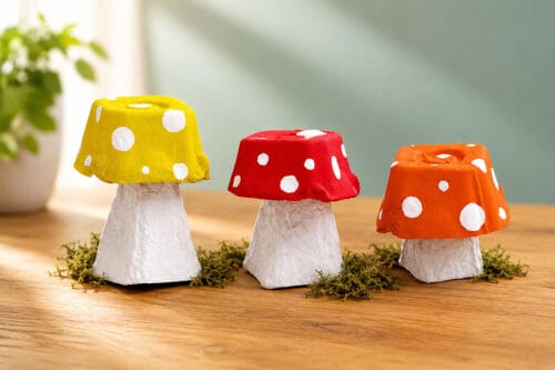 Egg Carton Mushrooms