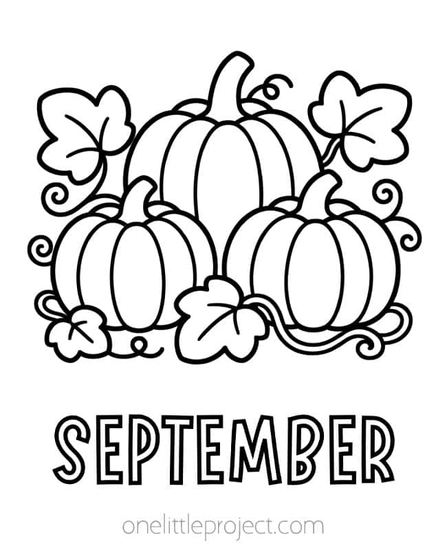 September Coloring Sheets September Coloring Sheets - pumpkin patch