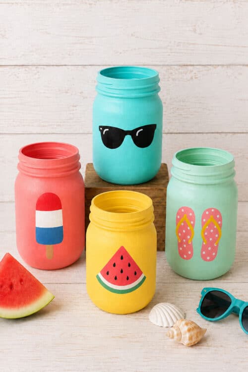 Painting Mason Jars Summer Painted Mason Jars