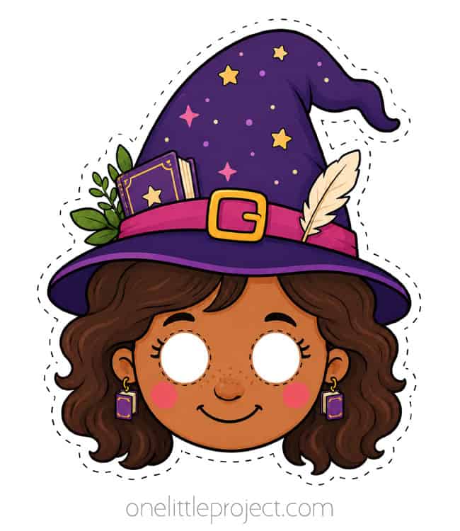 Witch Mask Printable Fairy tale witch mask