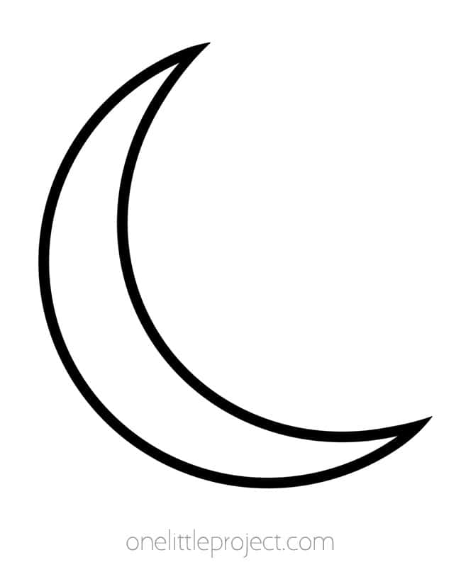 Crescent Moon Outline Crescent Moon Outline - thin crescent moon