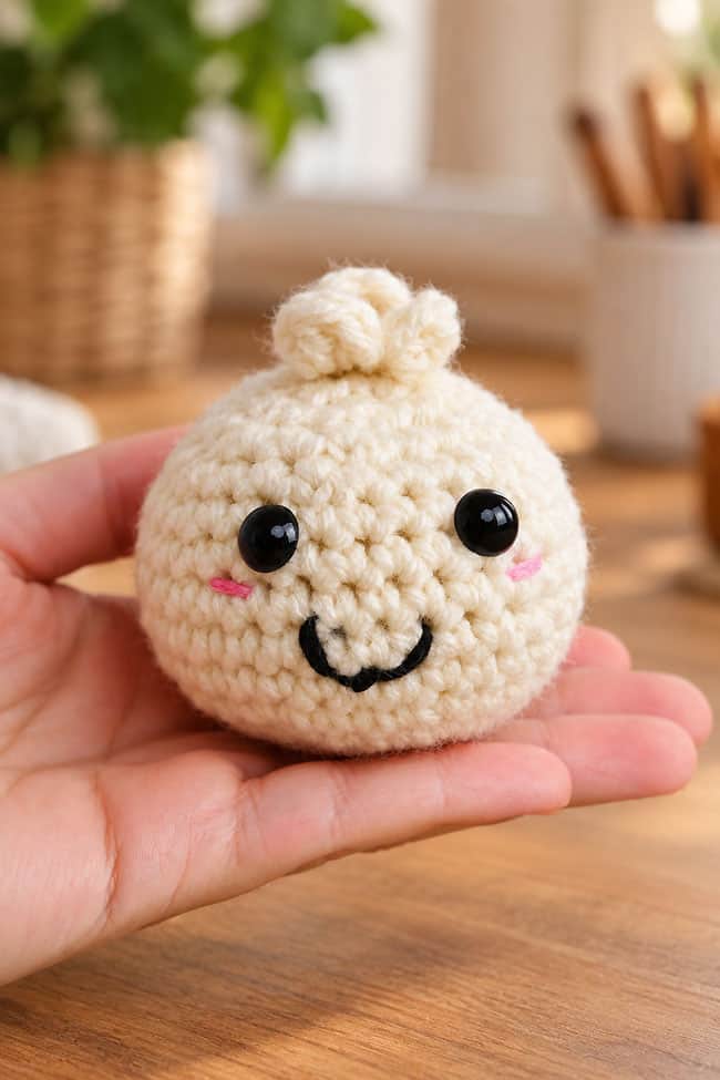 Crochet Dumpling Cute steamed dumpling amigurumi