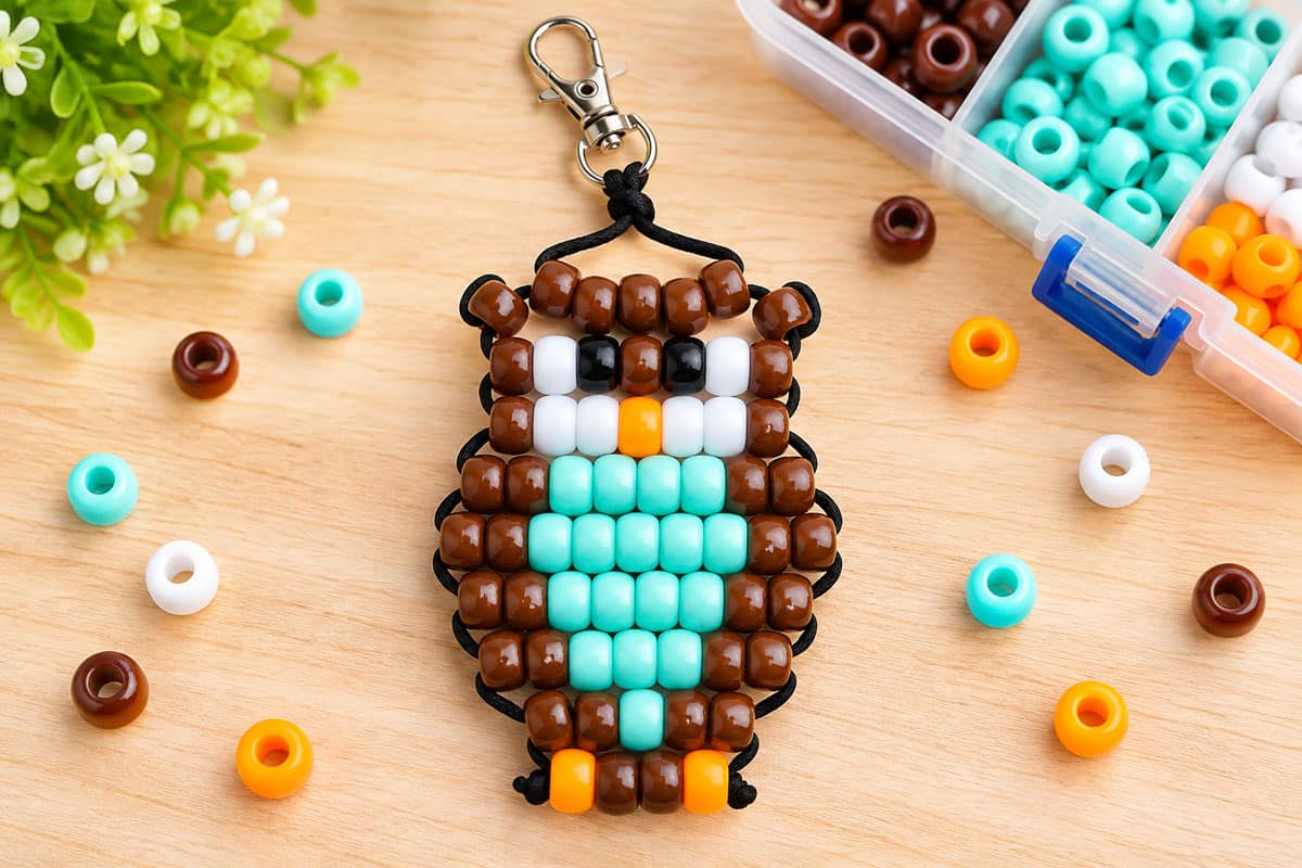 Pony Bead Owl Pattern - Easy Fall Beading Craft
