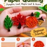 Make paper quilled pumpkins for fall