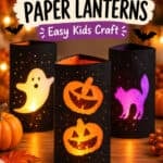 Making glowing paper lanterns for Halloween