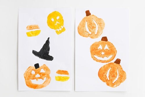 Halloween Potato Stamps