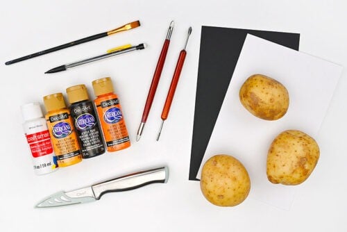 Halloween Potato Stamps Supplies