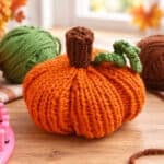 How to Loom Knit a Pumpkin