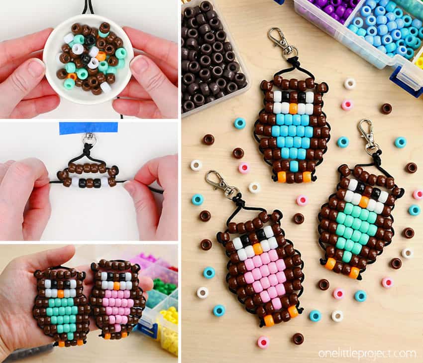 How to Make a Pony Bead Owl Pattern DIY pony bead owl