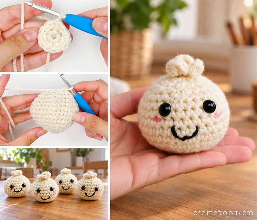How to Make a Crochet Dumpling DIY crochet dumpling pattern