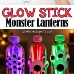 Making a monster themed glow stick lantern
