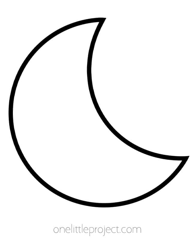 Moon Outline Moon Outline - waxing moon
